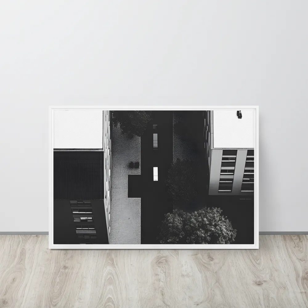 Urban Serenity from Above | Canvas with White Frame | 20″×30″