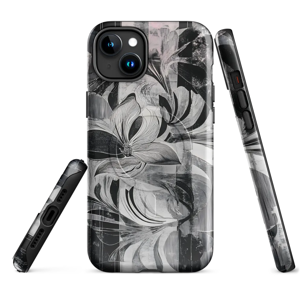 Floral Fusion in Monochrome