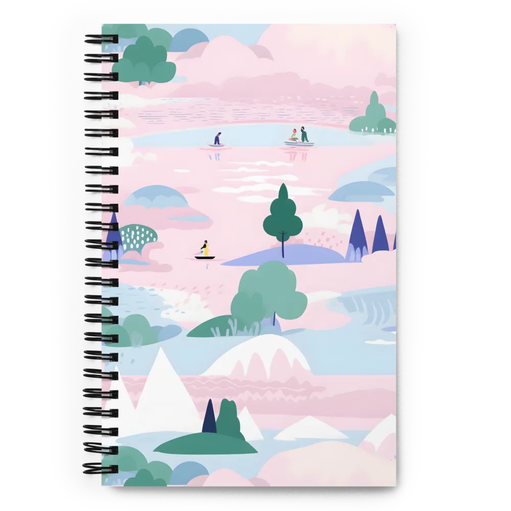 Whimsical Reflections: A Journey Through Landscapes | Spiral Notebook