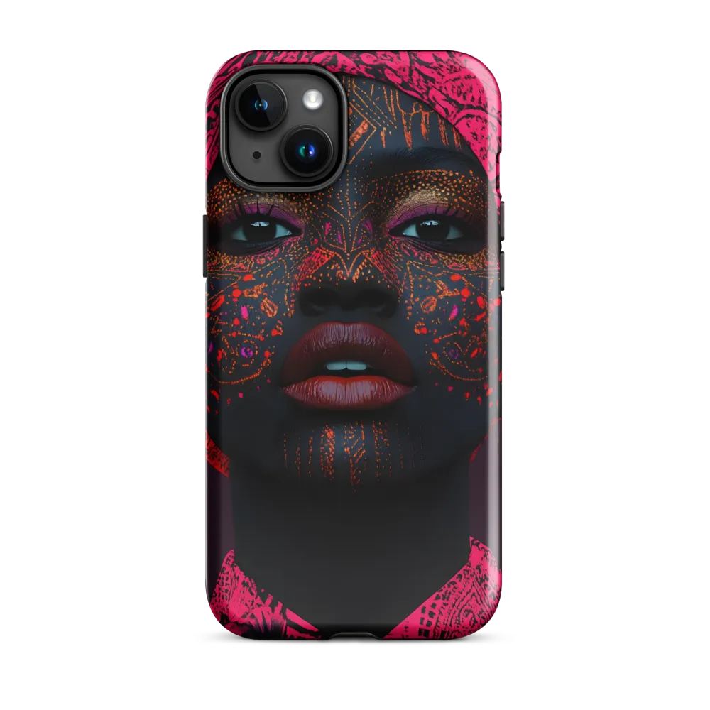 Neon Adornments: A Portrait of Cultural Expression