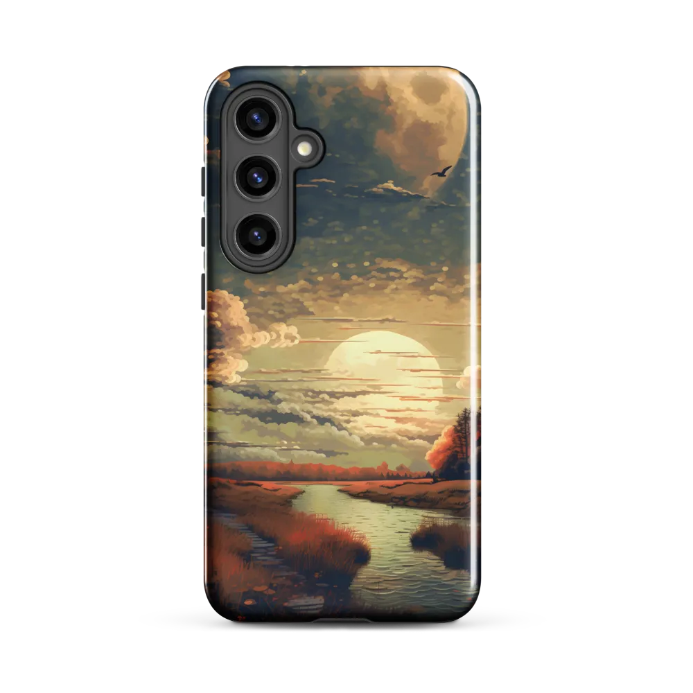 Whispers of Dusk: A Tranquil River Landscape