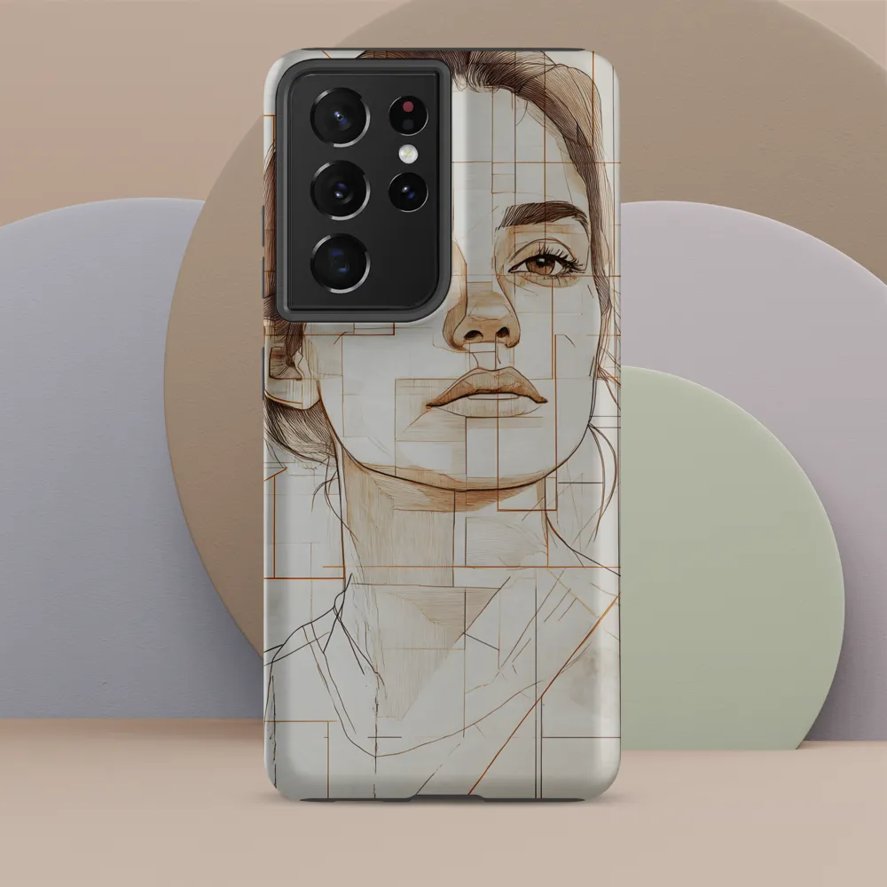 Geometric Serenity: A Minimalist Portrait