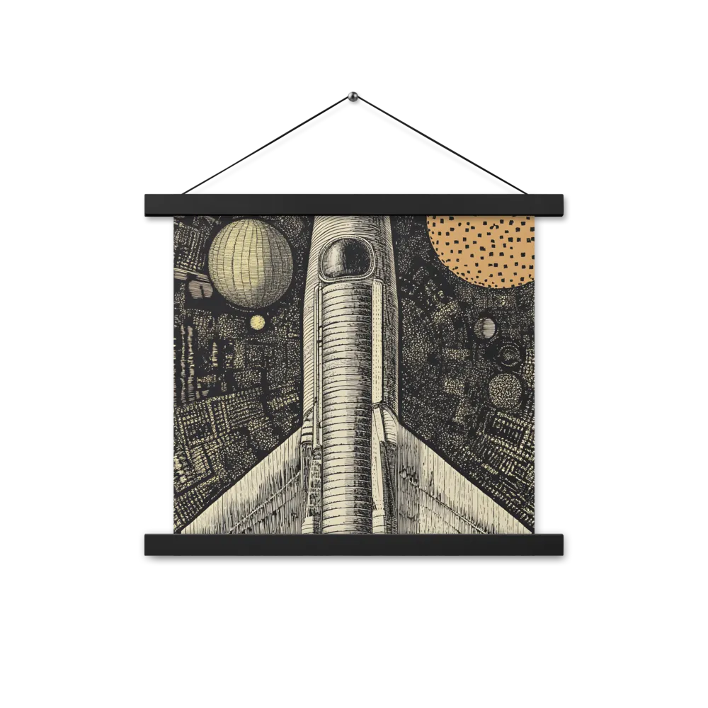 Voyage to the Unknown | Poster With Black Wood Hanger | 14″×14″