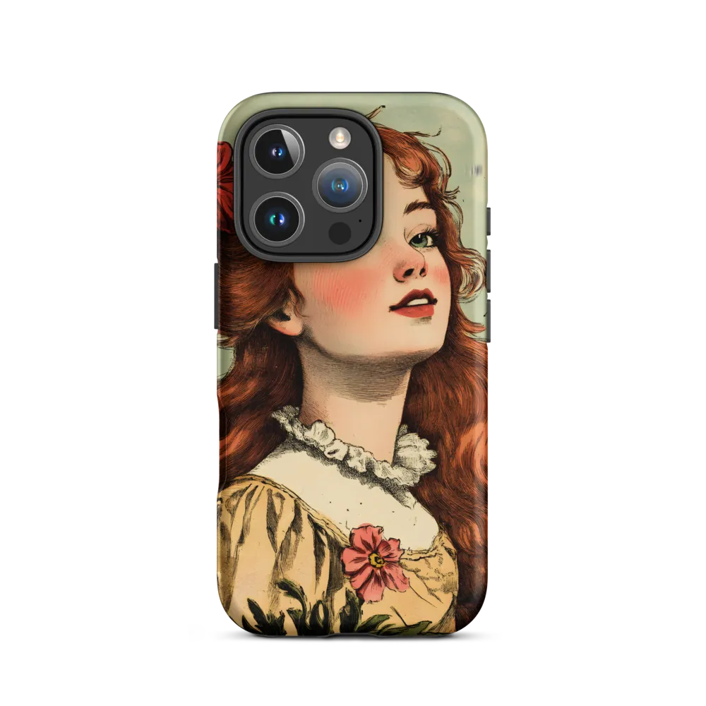Whimsical Portrait of a Flower-Adorned Girl