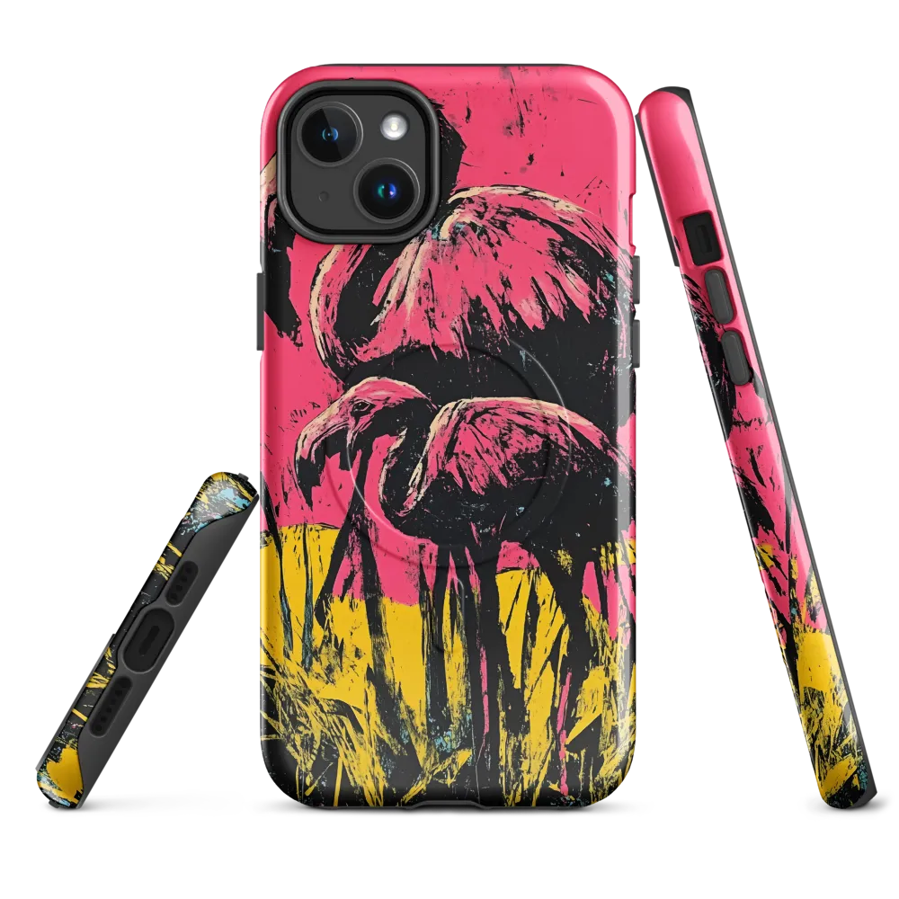 Flamingo Duet: A Pop Art Expression