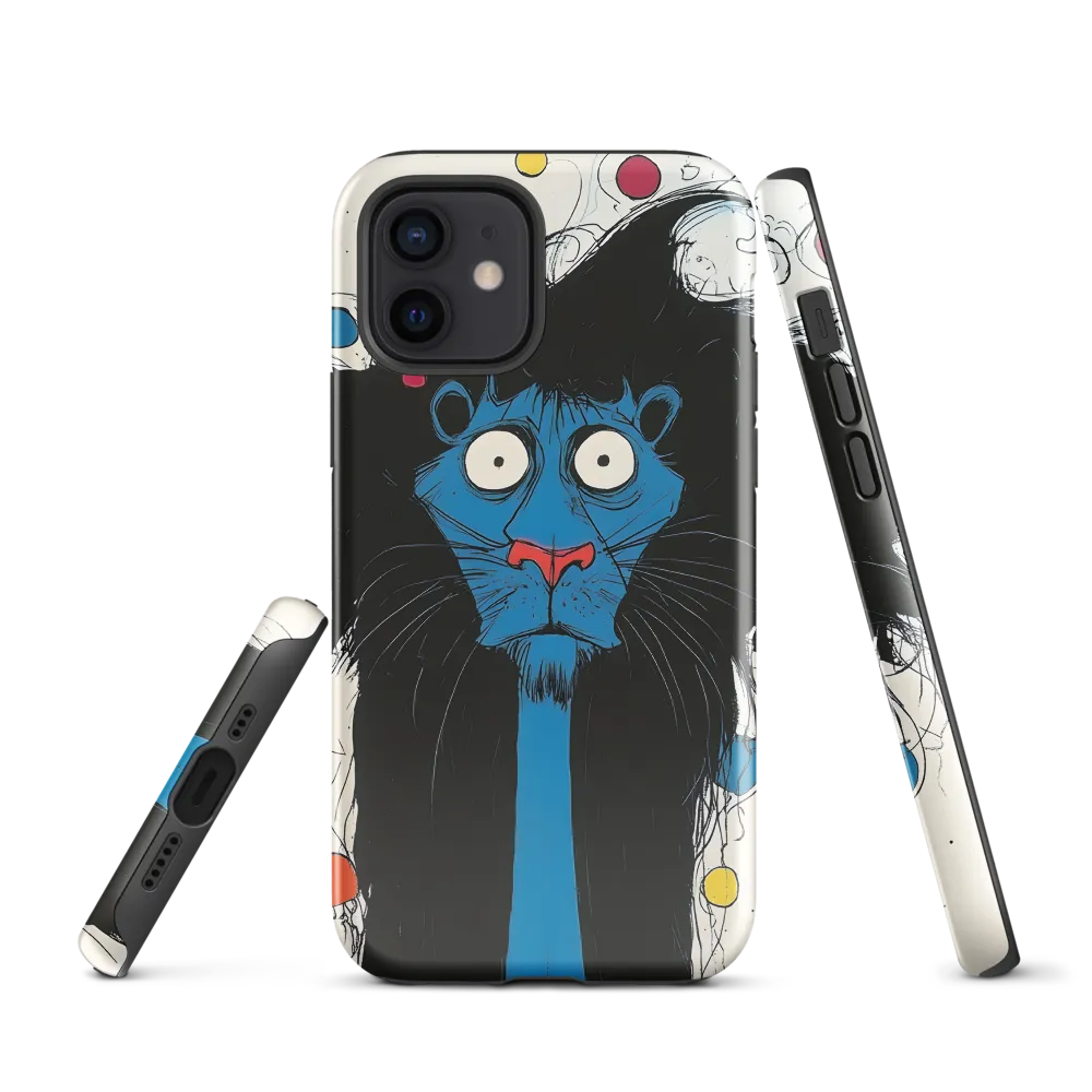 Whimsical Blue Lion
