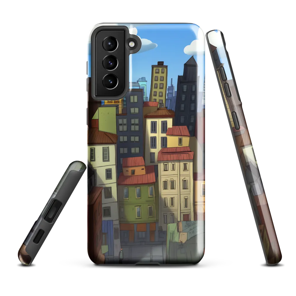 Urban Symphony: A Colorful Cityscape | Phone Case |  S21 Plus | Tough Case | Glossy