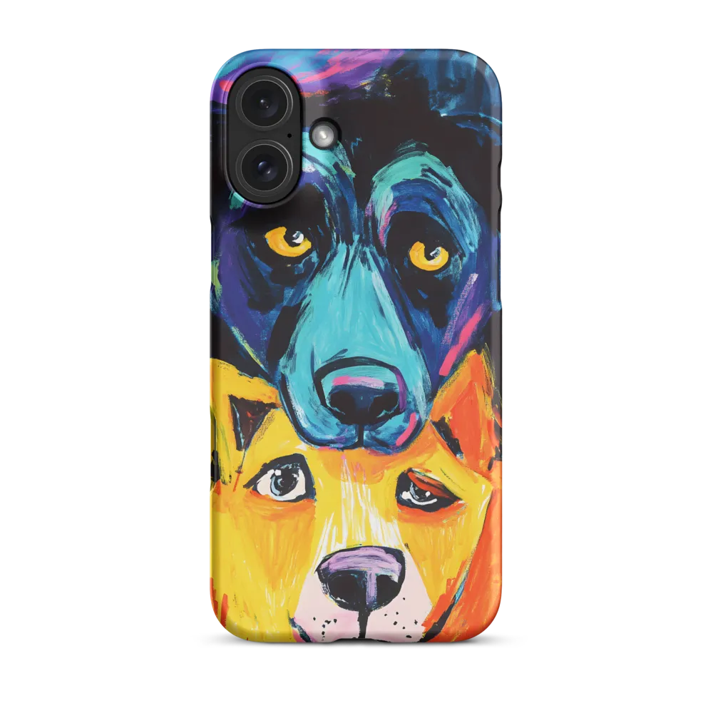 Vibrant Companions: An Expression of Canine Spirit | Phone Case |  16 Plus | Snap Case | Matte