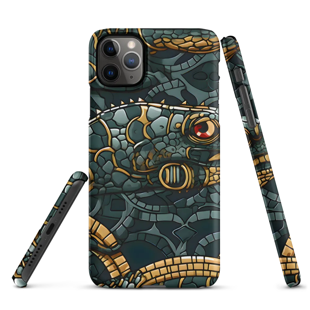 Reptilian Elegance: A Digital Art Nouveau Tapestry