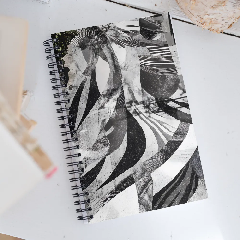 Fluidity in Monochrome | Spiral Notebook