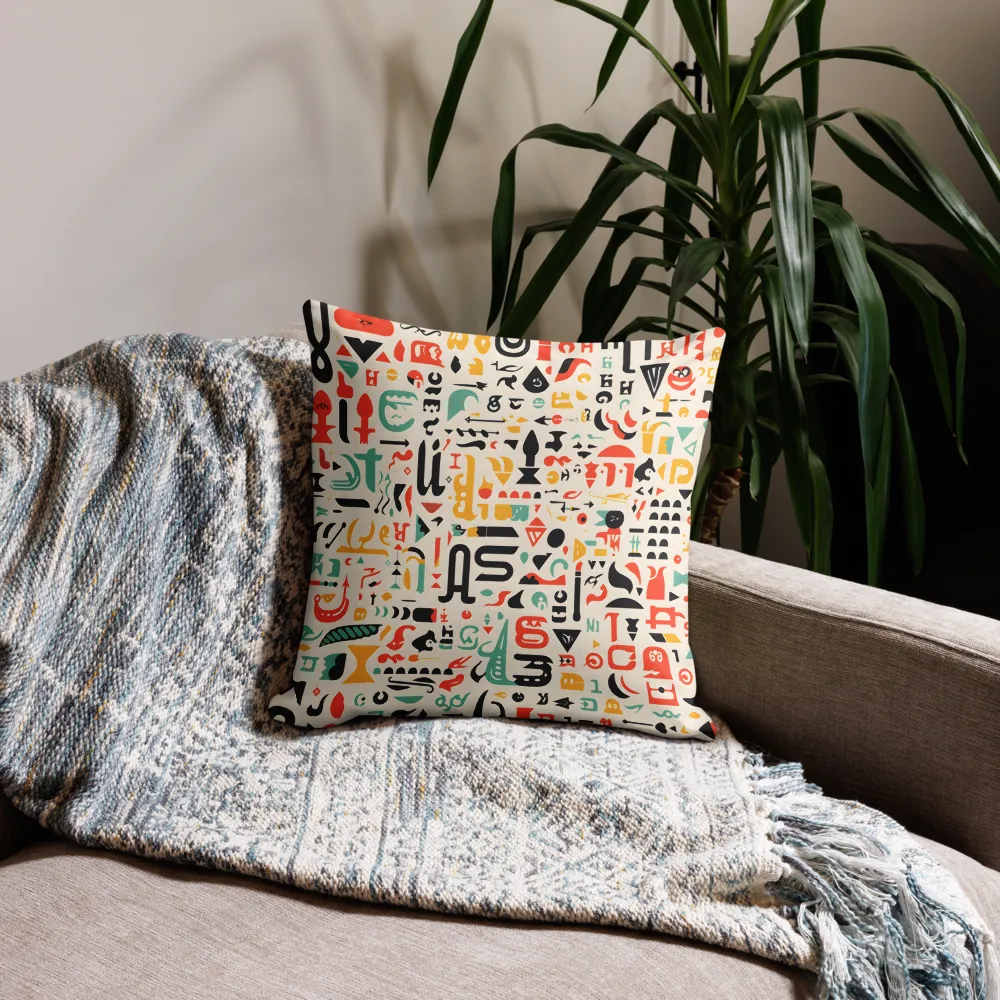 A Symphony of Symbols | Pillow | 18″×18″