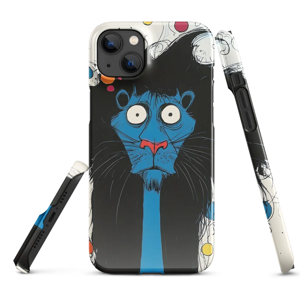 Whimsical Blue Lion