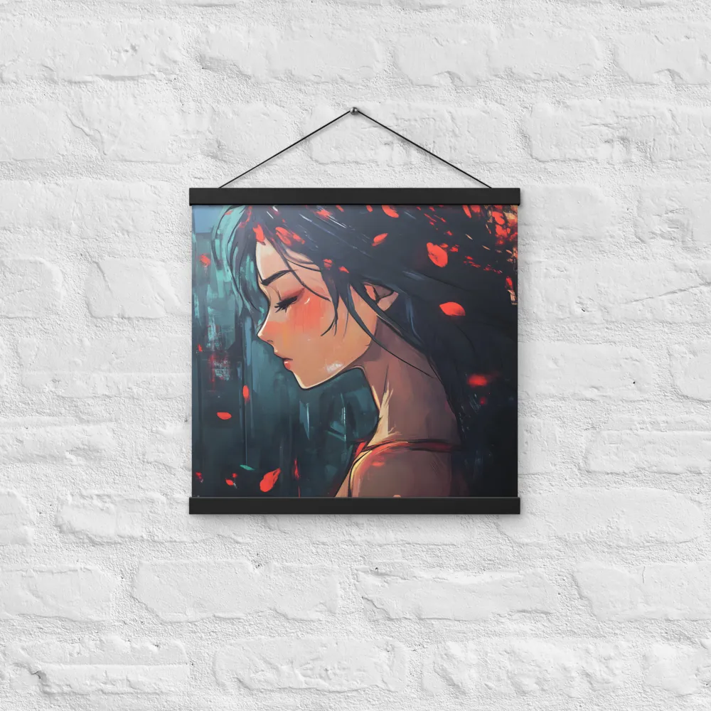 Whispers of Melancholy | Poster With Black Wood Hanger | 16″×16″