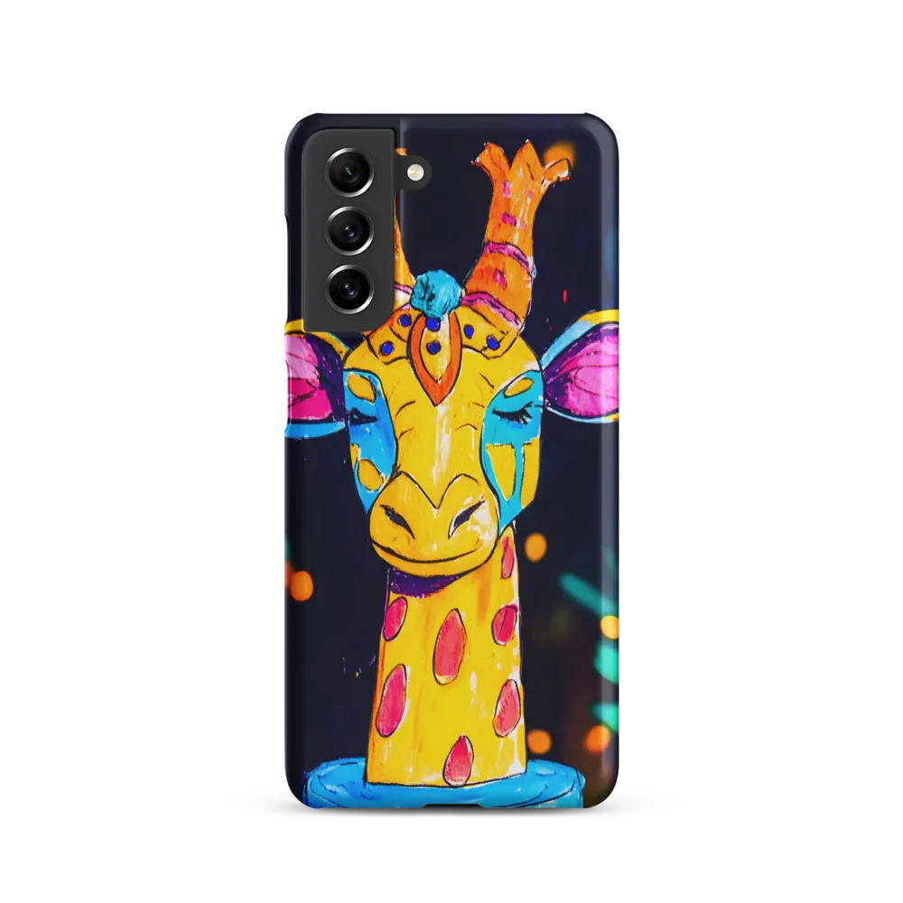 Whimsical Giraffe in Vibrant Colors | Phone Case |  S21 | Snap Case | Matte