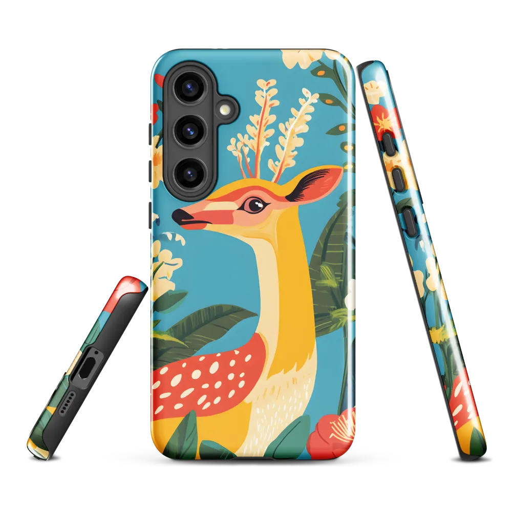 Serene Majesty: A Vibrant Deer Amidst Flora