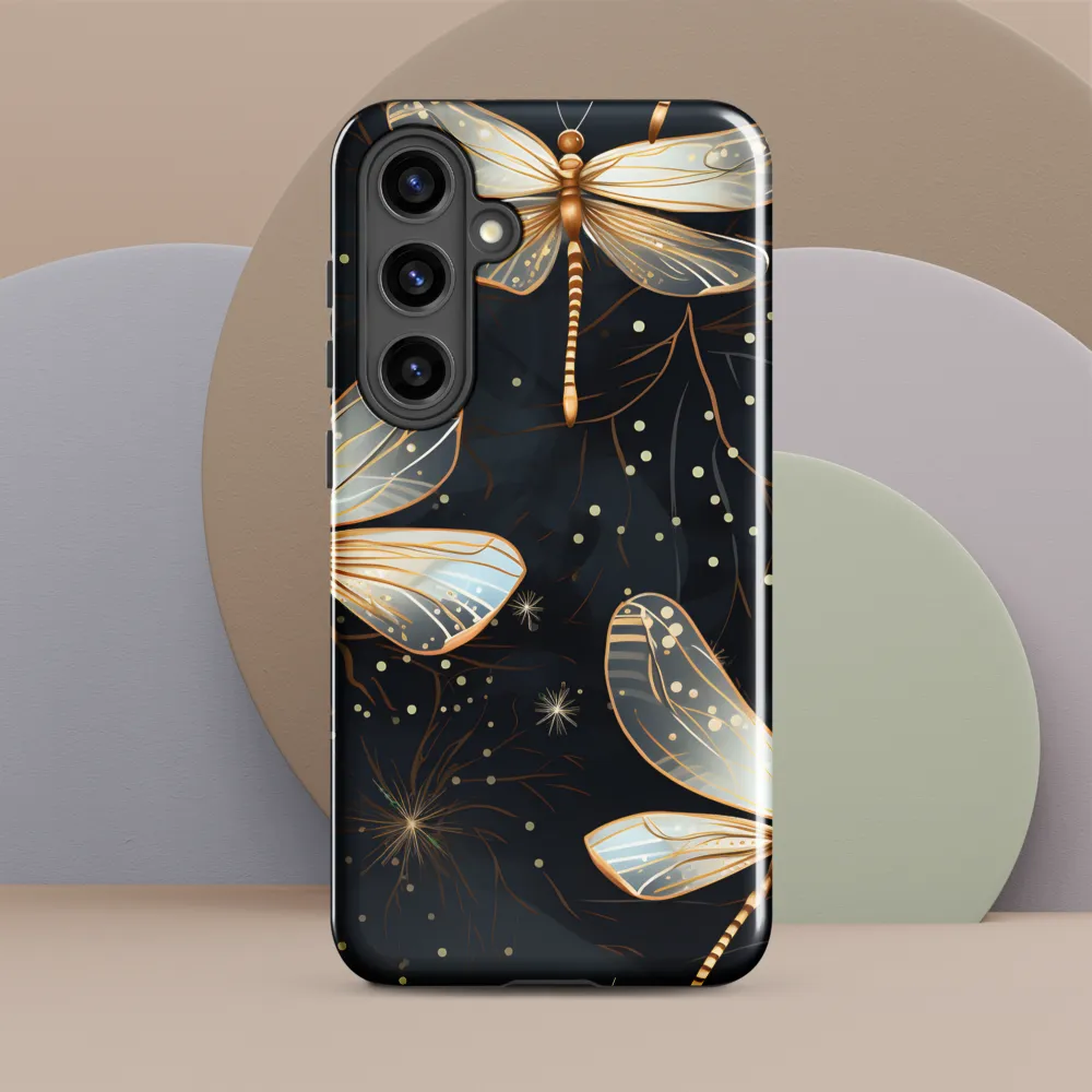 Ethereal Dance: Dragonflies in a Midnight Garden