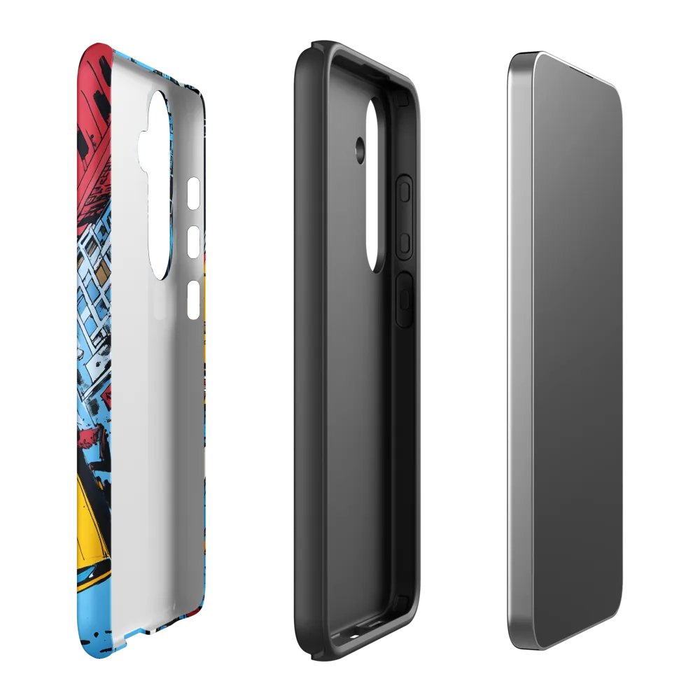 Urban Chaos: Aerial View of City Life | Phone Case |  S24 Plus | Tough Case | Matte