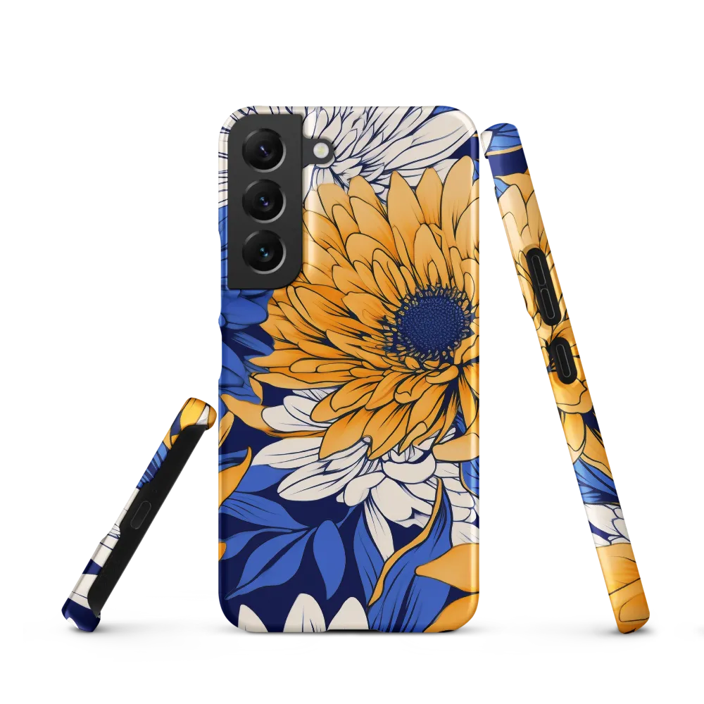 Floral Harmony in Blue and Yellow