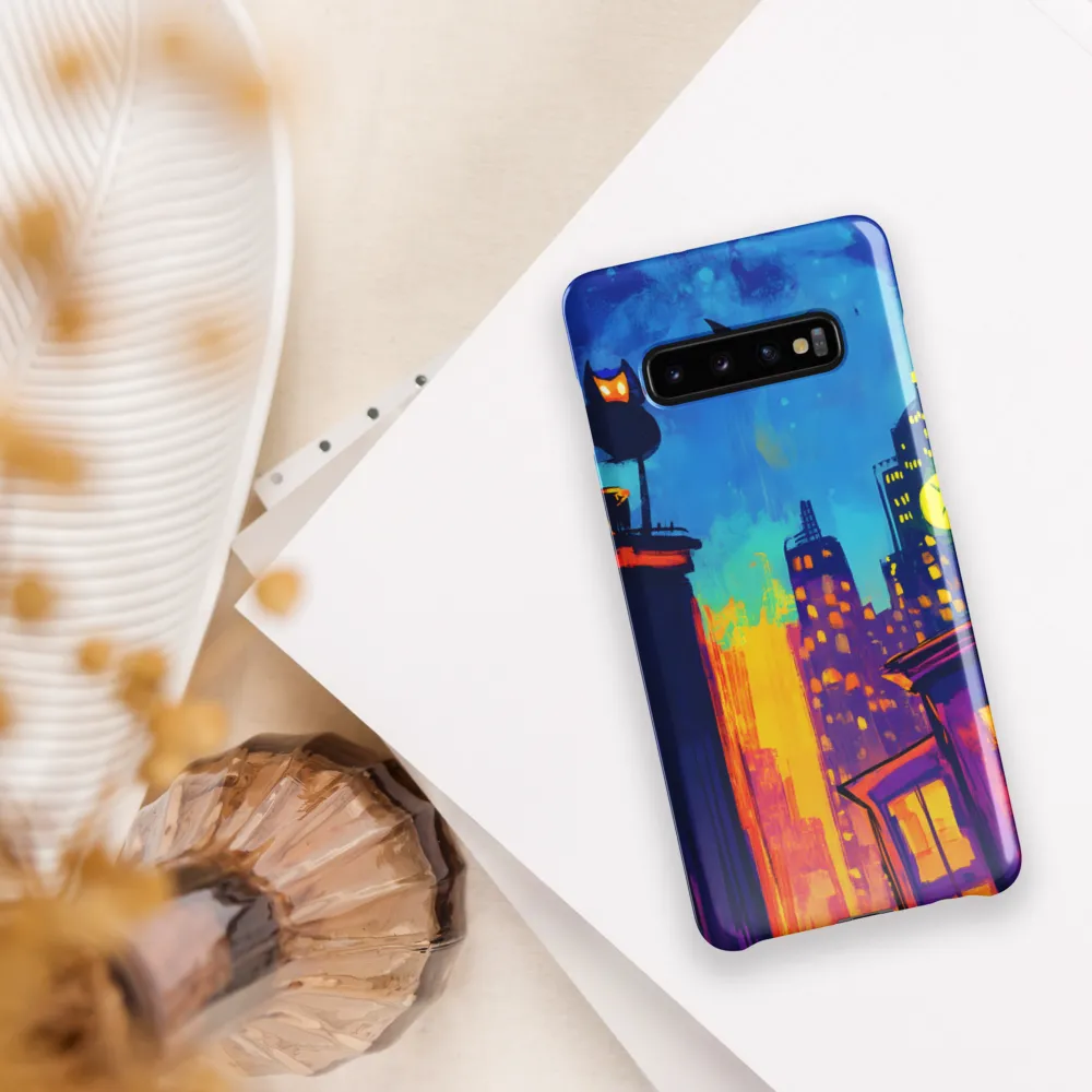 Urban Twilight: The Watchful Owl | Phone Case |  S10 Plus | Snap Case | Glossy