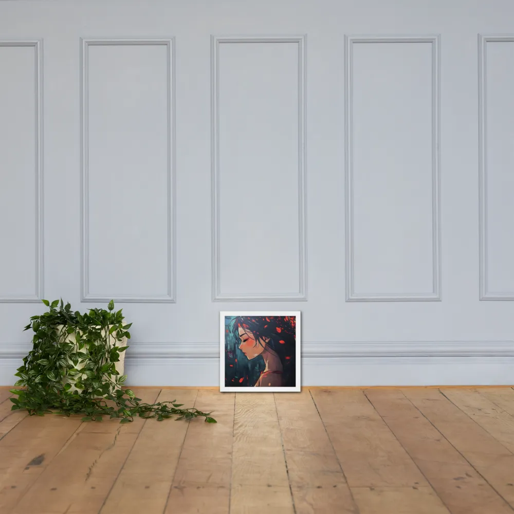 Whispers of Melancholy | Poster with White Frame | 12″×12″