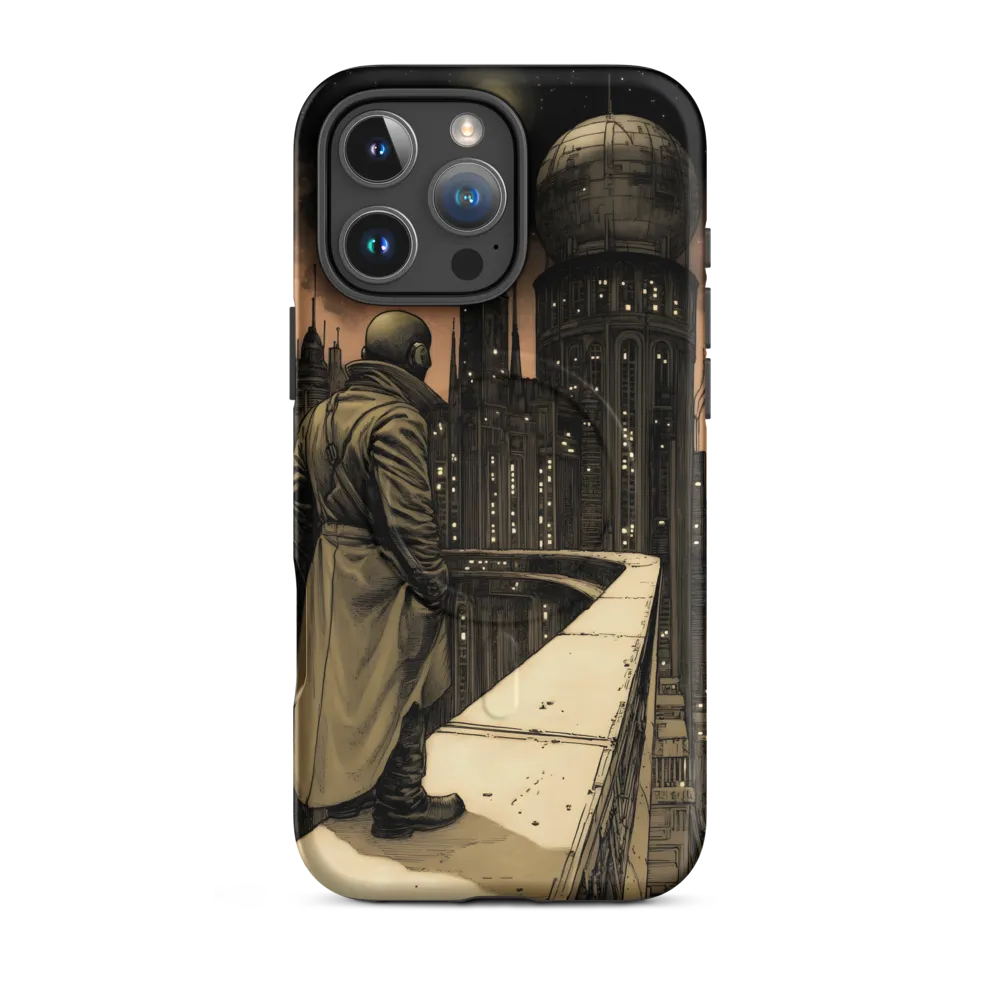 A Contemplative Gaze Over the Futuristic Metropolis