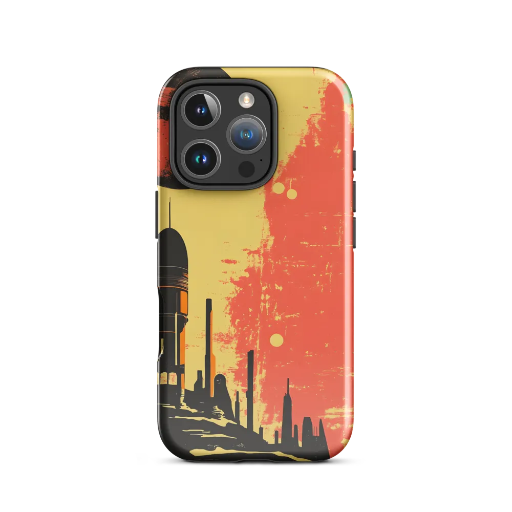 Journey to the Stars: A Retro-Futuristic Landscape | Phone Case |  16 Pro | Tough Case | Glossy