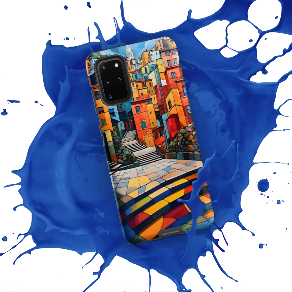 Vibrant Village: A Cubist Journey