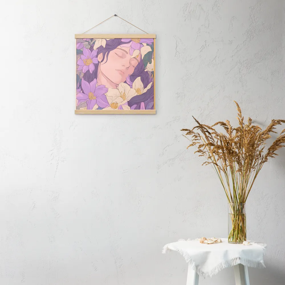 Harmony in Bloom | Poster With Oak Wood Hanger | 16″×16″