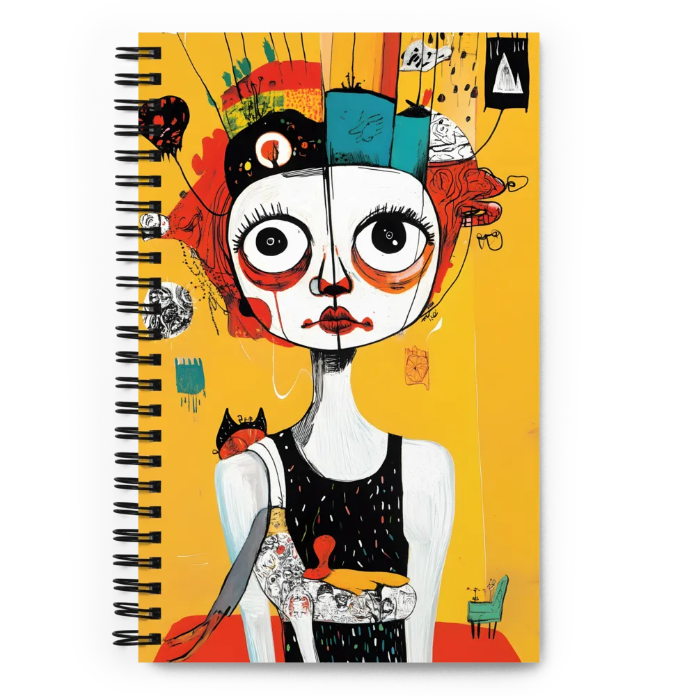 Whimsical Reflections: A Surreal Portrait | Spiral Notebook