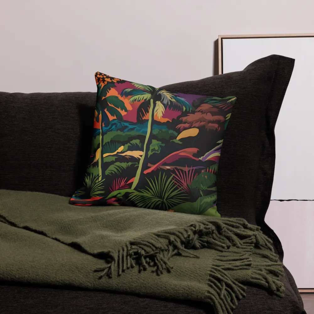 Tropical Sunset Escape | Pillow | 18″×18″