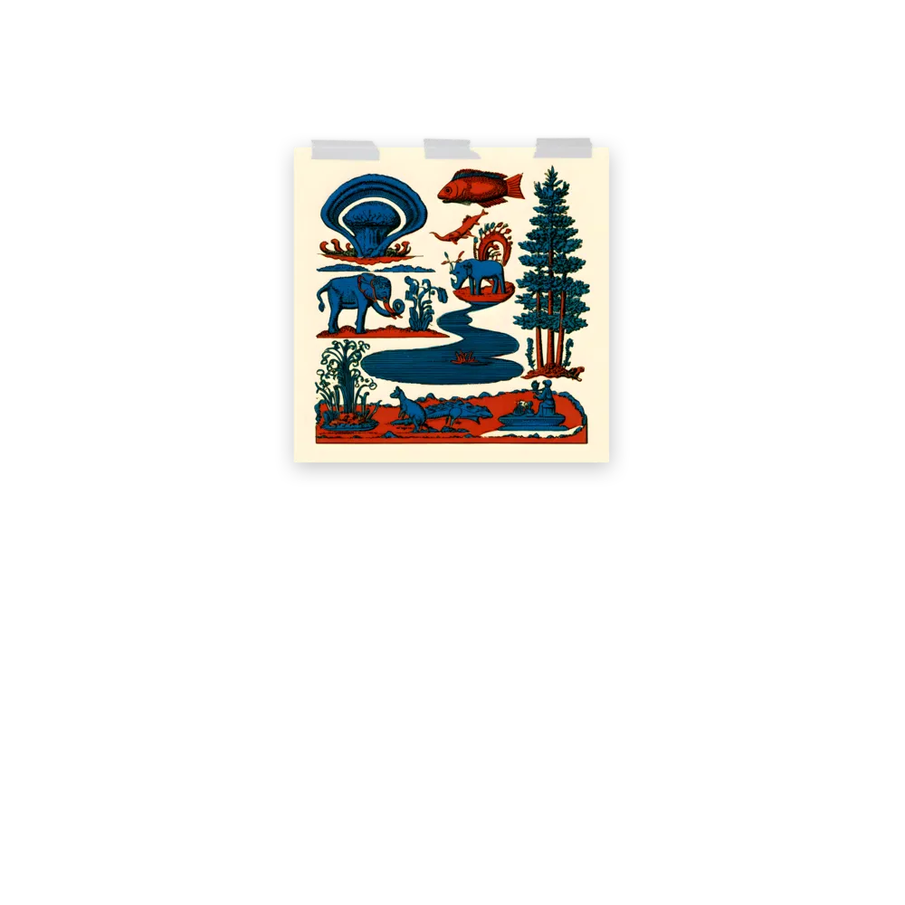 Pondside Elephants 
 Poster | 18″x 18″