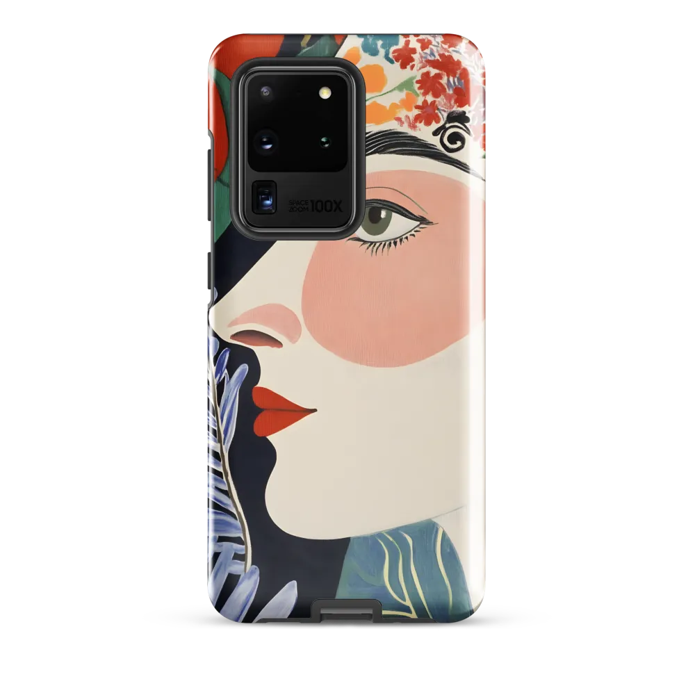Floral Serenade: A Modern Portrait