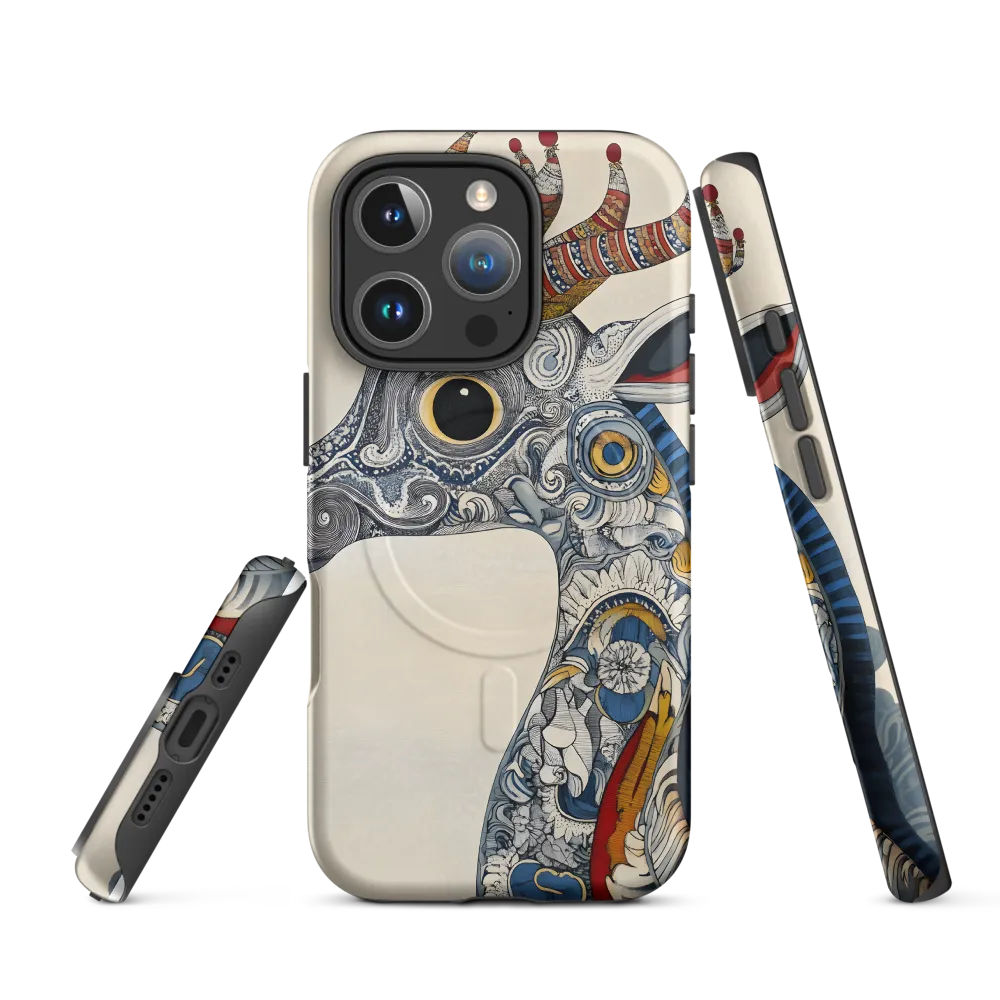 Whimsical Elegance: The Surreal Giraffe | Phone Case |  16 Pro | MagSafe® Tough Case | Matte