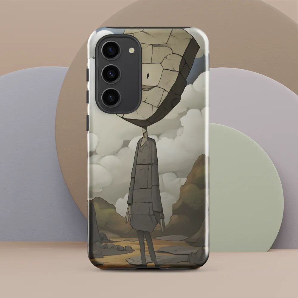 Whimsical Stone Figure in a Rocky Landscape | Phone Case |  S23 Plus | Tough Case | Glossy