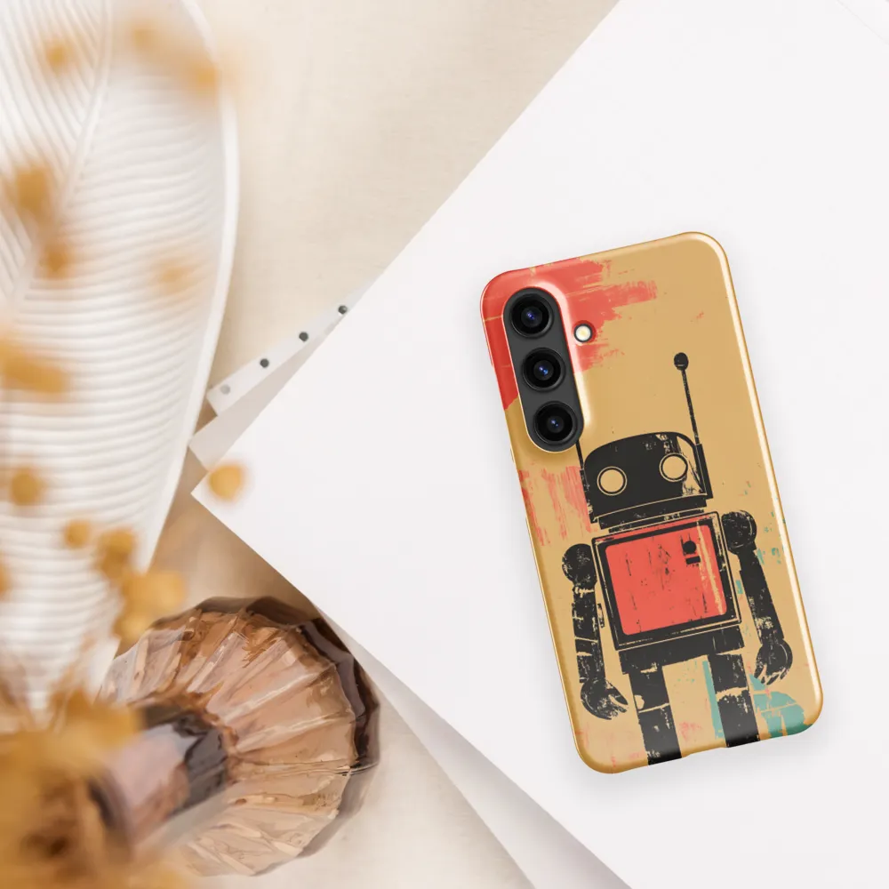 The Retro Robot | Phone Case |  S24 | Snap Case | Glossy