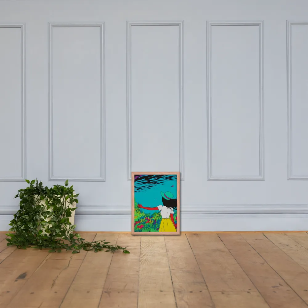 Whimsical Encounter | Poster with Red oak Frame | 12″×16″