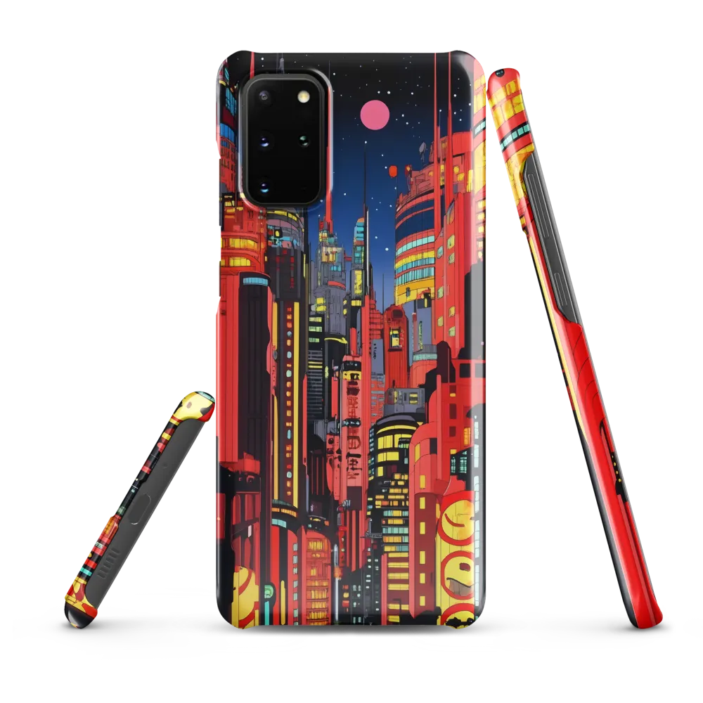 Neon Dreams: A Cyberpunk Cityscape | Phone Case |  S20 Plus | Snap Case | Glossy