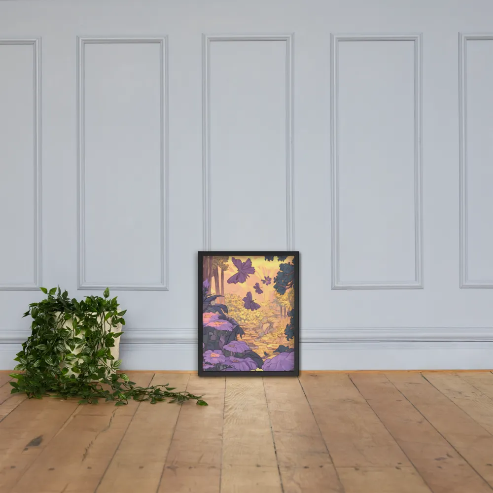 A Serene Dance of Butterflies | Poster with Black Frame | 16″×20″