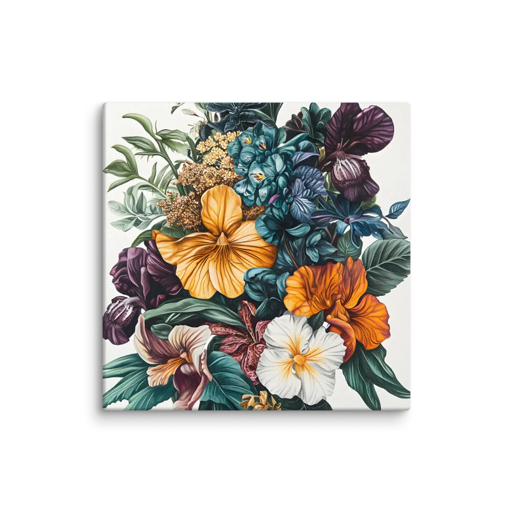 Floral Symphony | Canvas | 14″×14″