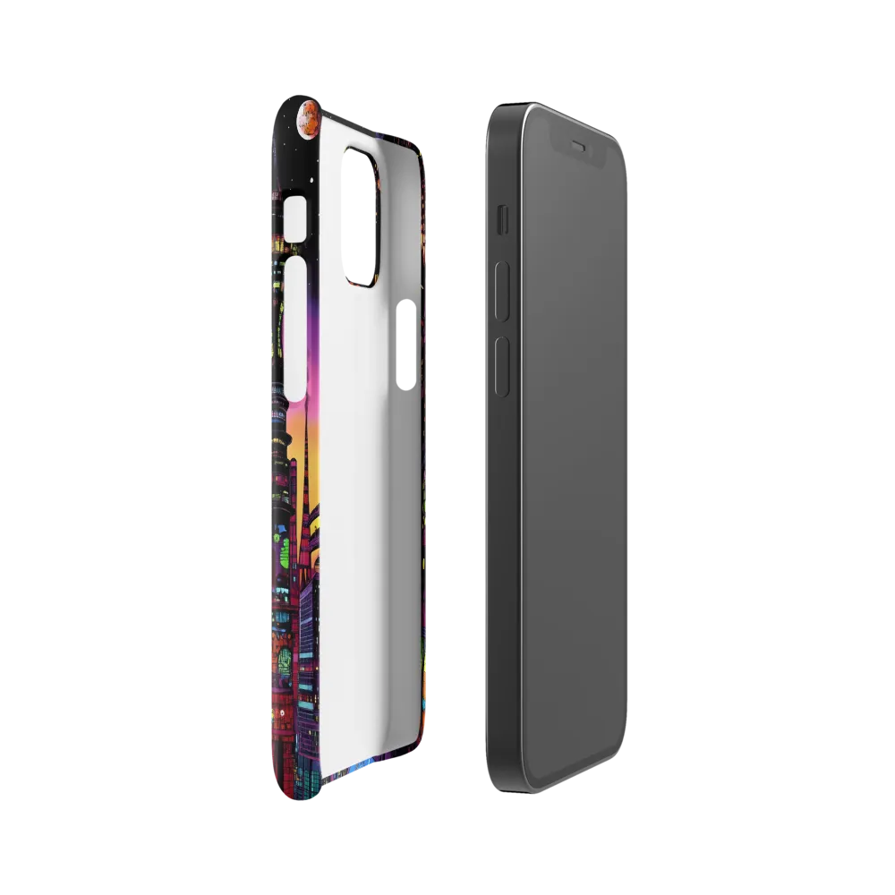 Futuristic Cityscape at Dusk | Phone Case |  12 Mini | Snap Case | Glossy