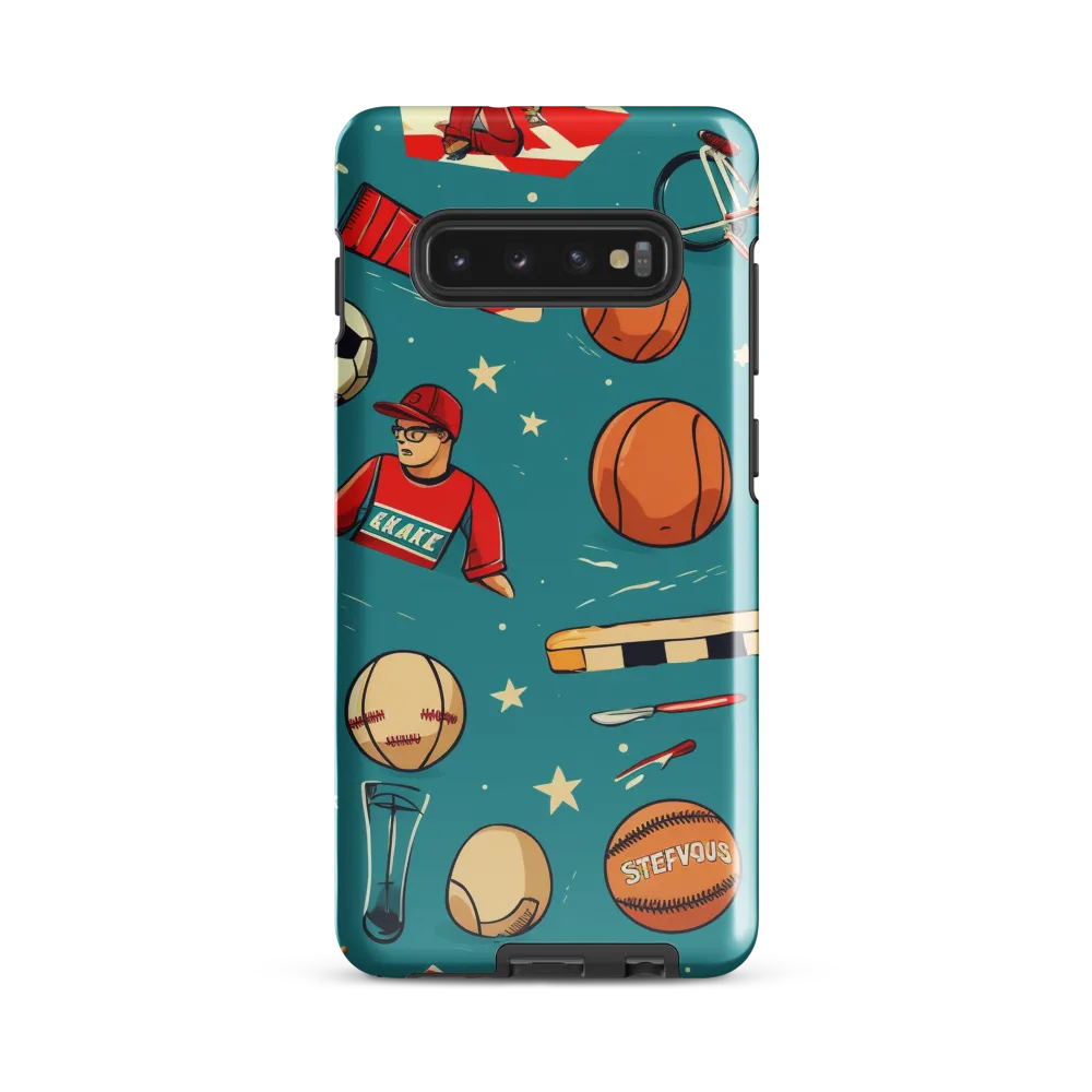 Playful Sports Medley | Phone Case |  S10 Plus | Tough Case | Glossy