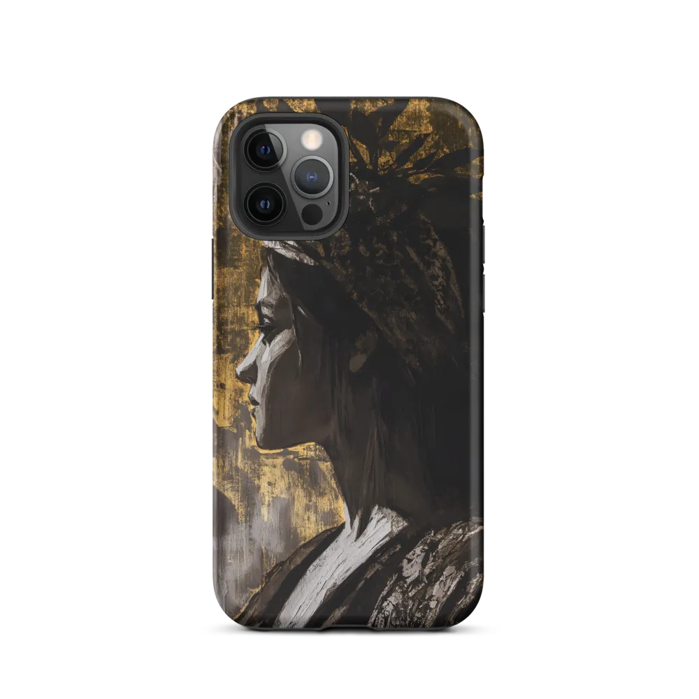 Golden Elegance: A Modern Profile Portrait