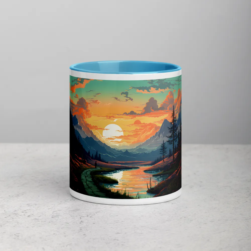 Tranquil Sunset Over the Majestic Mountains