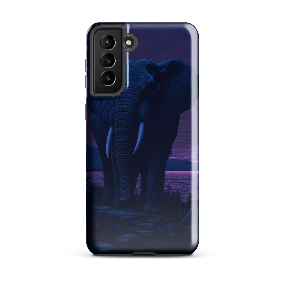 Engraved Elephant at Dusk