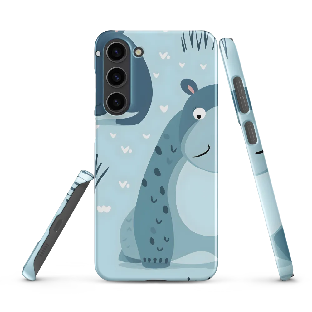 Whimsical Hippo Delight | Phone Case |  S23 Plus | Snap Case | Matte