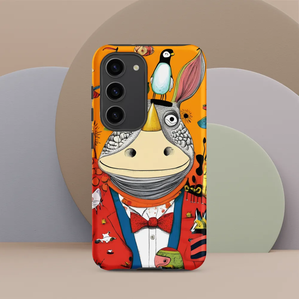 Whimsical Rhinoceros: A Playful Encounter