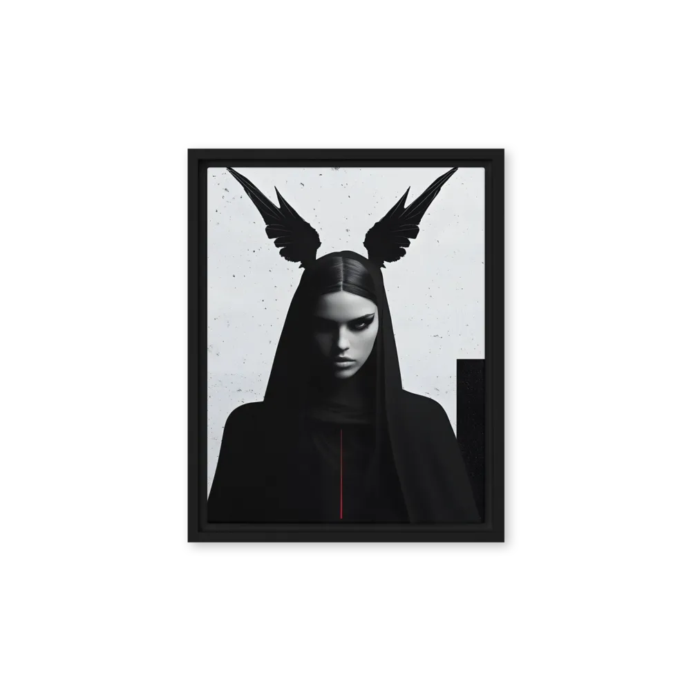 Whispers of Darkness | Canvas with Black Frame | 11″×14″