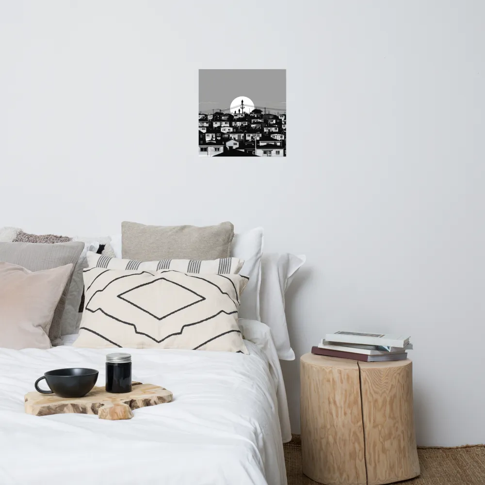 Moonlit Suburb 
 Poster | 18″x 18″