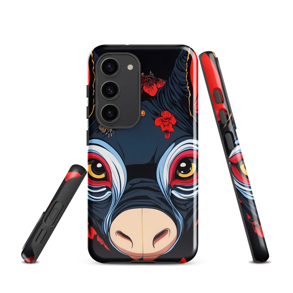 Mystical Bull with Floral Motifs