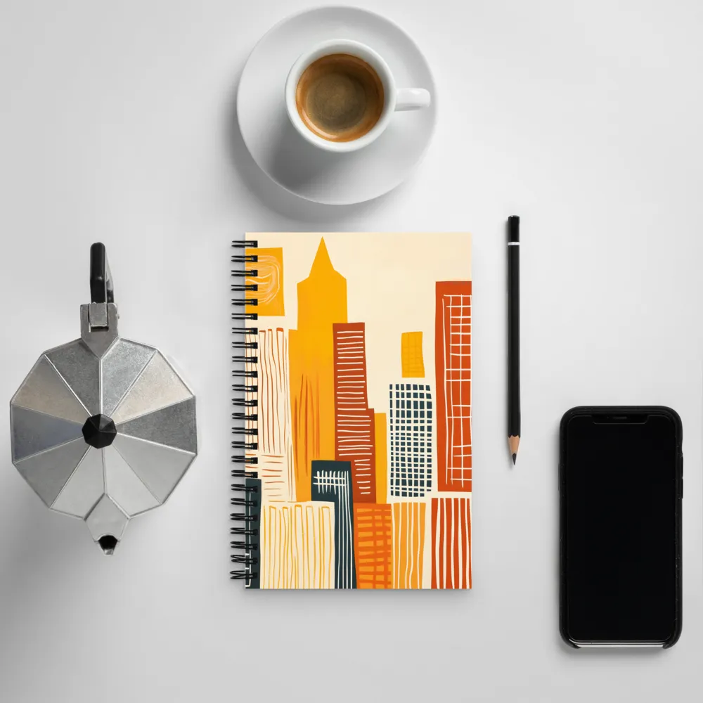 Urban Melodies: A Modern Cityscape | Spiral Notebook